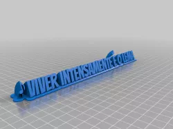 My Customized Sweeping 2-line name plate (text)