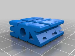 My Customized Two Word Sculpture ZOE 