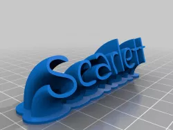 Sweeping Scarlett name plate