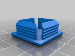1" Sq. Tube Cap - thinner top (bottom cap for chair leg)