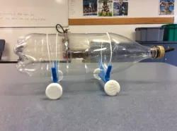 Bottle car rocket axle