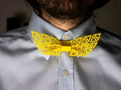 Bowrigami - origami bow-tie 3Dprinted on fabric