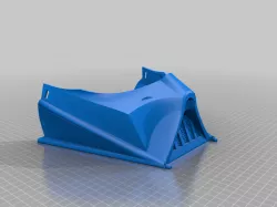 Darth Vader Face Mask - top/bottom split for printing