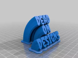Dead on designs vertical nameplate creepster font