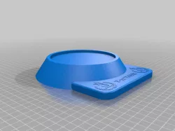Display stand for tank piston