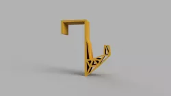 Door coat hook remix 15 mm long
