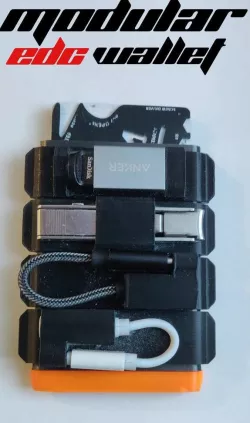 EDC WALLET MODULAR- (INTERCHANGABLE MODULE CLIPS)