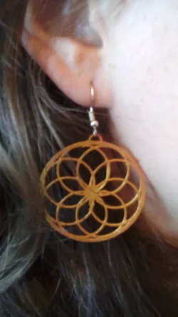 Flower of life earrings