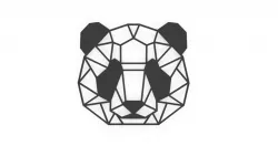 Geometric panda wall art 