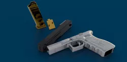 Glock 17 - 1:1 Model with functioning Slide and Magazine.