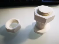 Large Bolt and nut_30mm diameter, 3mm pitch
