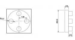 Lego Mindstorms Press Fit Adapter (SLDPRT, f3d, step, drawing)