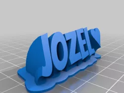 My Customized Sweeping 2-line name plate (text)