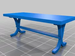 Quarter Scale Simple Trestle Table (28mm)