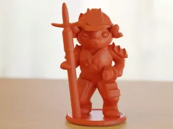 samurai cat with spear