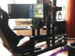 Sim Racing Seat With Tripple Monitor Stand 4080 Profile