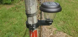 Solar light fence post mount