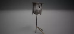 3 Low Poly Dovecotes Low-poly  3D model