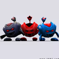 3DRT - Chibiimon - Imp Low-poly  3D model