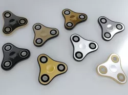 8 Spinner Fidget Widget - Pack 02 3D model