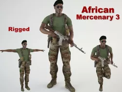 African Mercenary 3 3D model