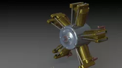 air engine with 5 pistons