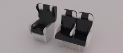 Airbus A319 Aircraft Seats 3D model