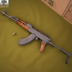  AKMS Weapon 3D model
