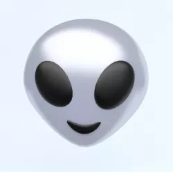 ALIEN EMOJI Low-poly  3D model