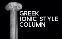 Ancient Greek Ionic Column Low-poly  3D model
