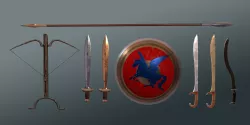 Ancient Greek Weapons Pack Low-poly  3D model