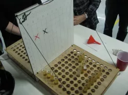 Battleshots XL, a laser-cut drinking game