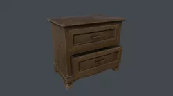 Bedside table Low-poly  3D model