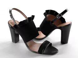Black Heeled Sandals 3D model