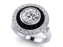 Black Upside Down Diamonds