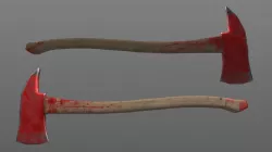 Bloody Fire Axe Low-poly  3D model