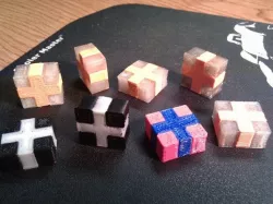 Calibration piece for 2 extruder/color printing