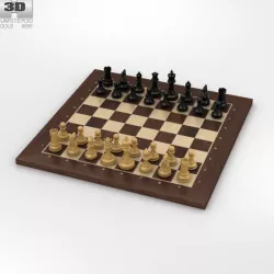  Classic Chess Set 3D model