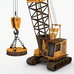 Crawler Crane 2 Low-poly  3D model