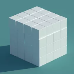 Cube of Slightly Rounded Cubes 3D model