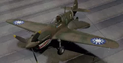 Curtiss P-40B Warhawk - Flying Tigers 3D model