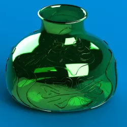 Decorated Glass Jar