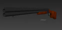 Double barrel MP 27M Low-poly  3D model