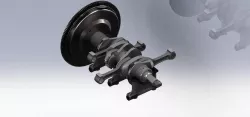 Engine Alfa Romeo Boxer: Animation crankshaft