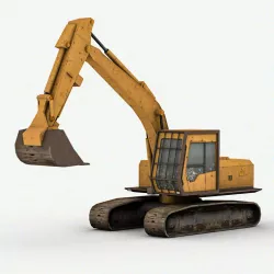 Excavator Low-poly  3D model