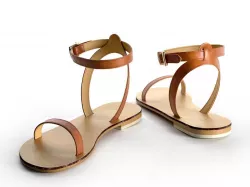 Finlay Leather Flat Sandals 3D model