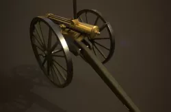 Gatling Gun Low-poly  3D model