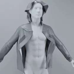 Hooded Running Jacket 3D model
