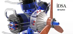 IDSA-Keyshot challenge 5 cylinder engine