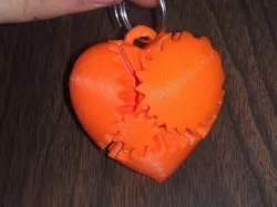 Keychain Screwless Heart Gears